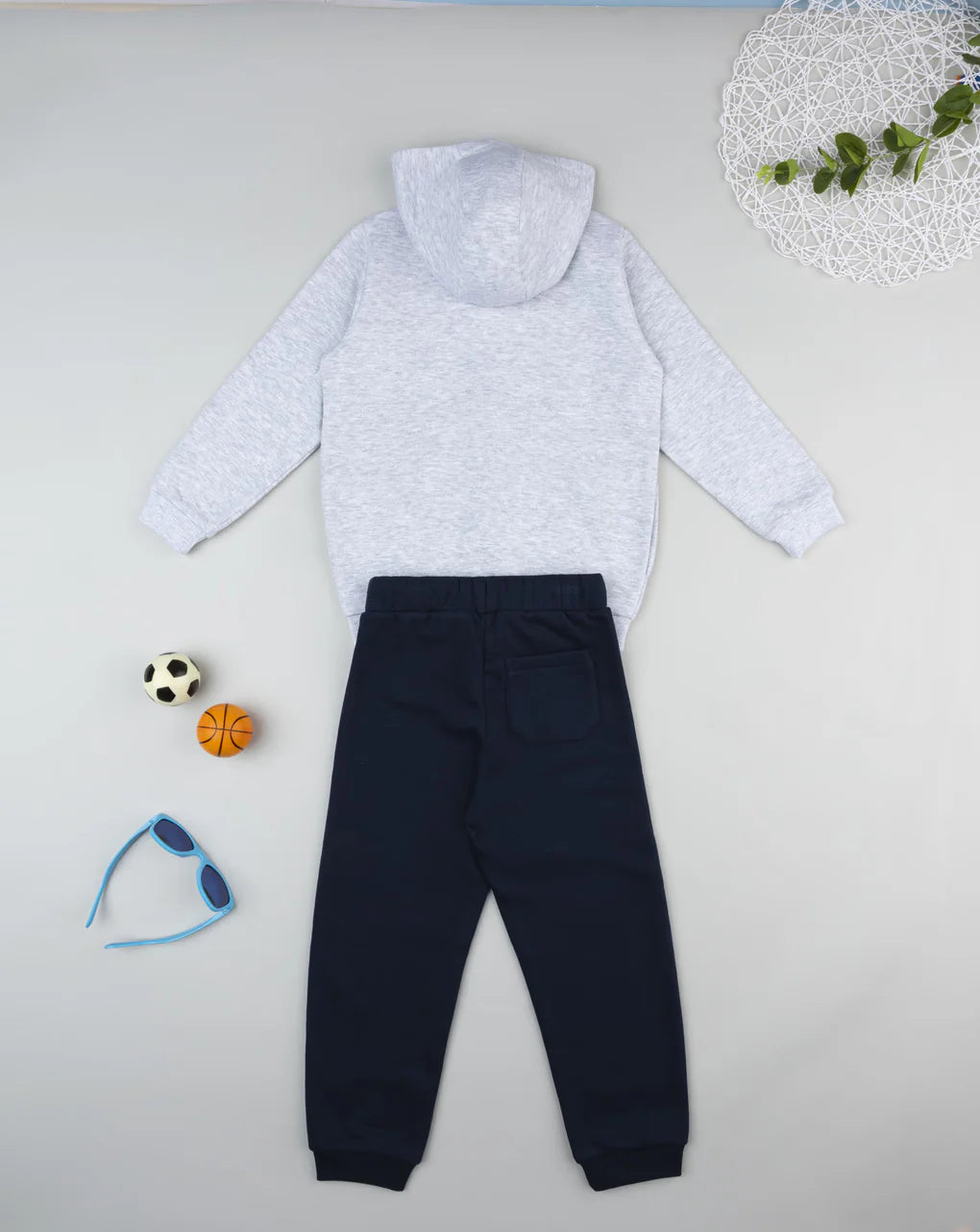 Prenatal Grey/blue children's fleece jogging set Outerwear, clothing, AW25 P2