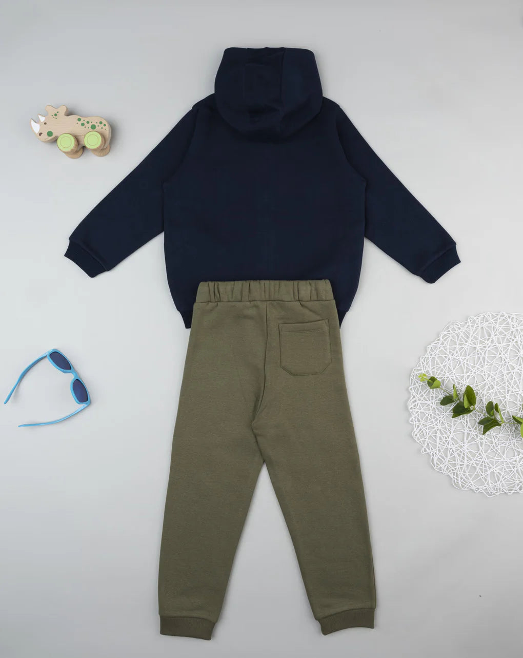 Prenatal Blue/green children's fleece jogging set Outerwear, clothing, AW25 P2