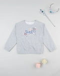 Prenatal Girls' grey printed crewneck sweatshirt Tops & Shirts, clothing, AW25 P2