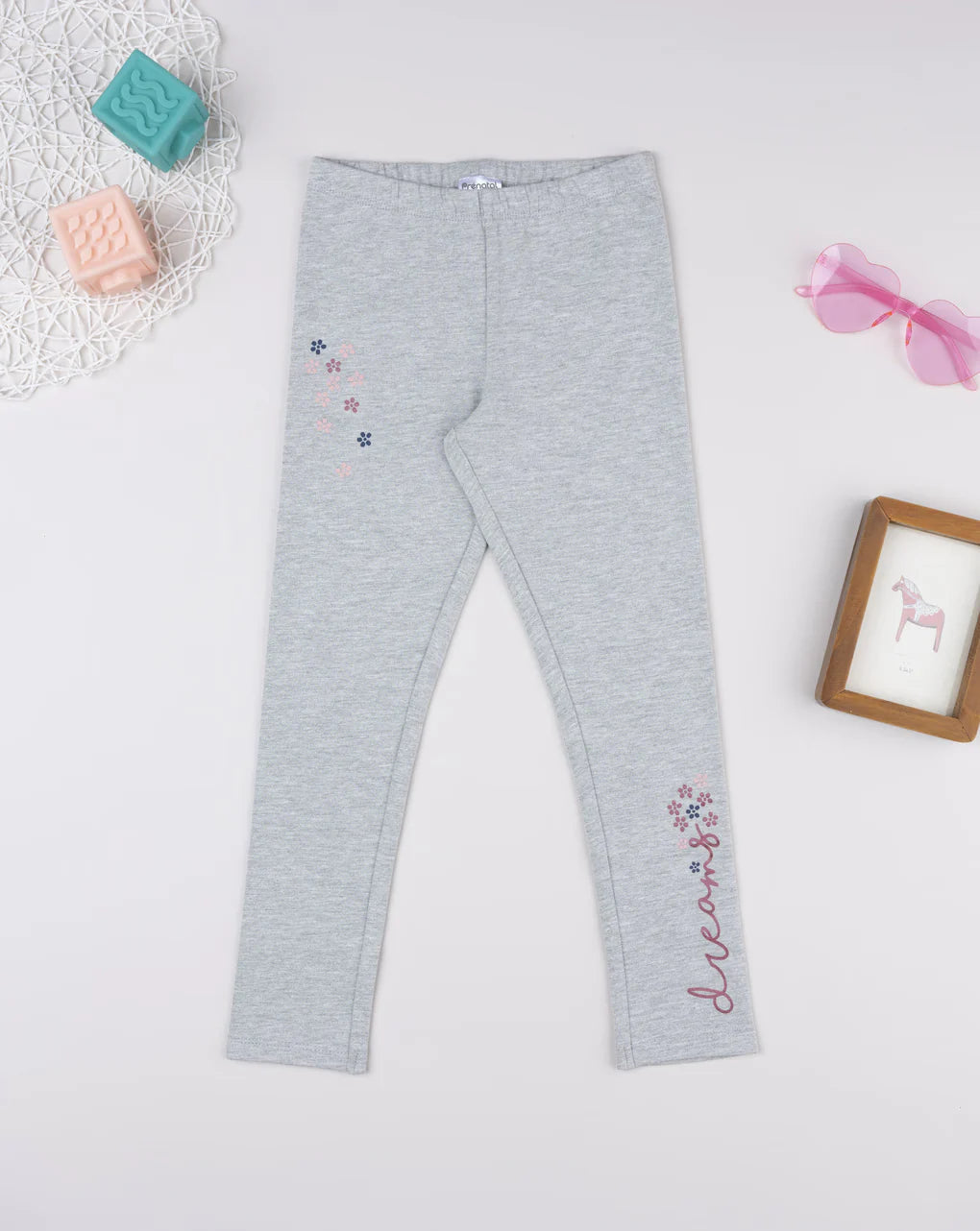 Prenatal Gray leggings for girls Trousers & Shorts, clothing, AW25 P2