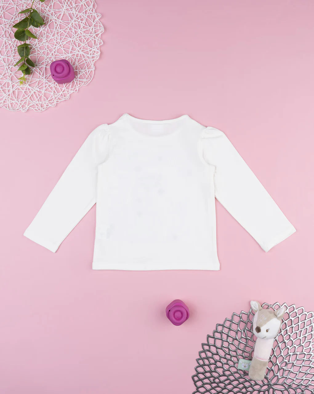 Prenatal White T-shirt with fairies for girls Tops & Shirts, clothing, AW25 P2