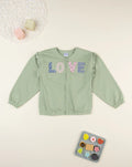 Prenatal Green Love Girls' Sweatshirt Tops & Shirts, clothing, AW25 P2