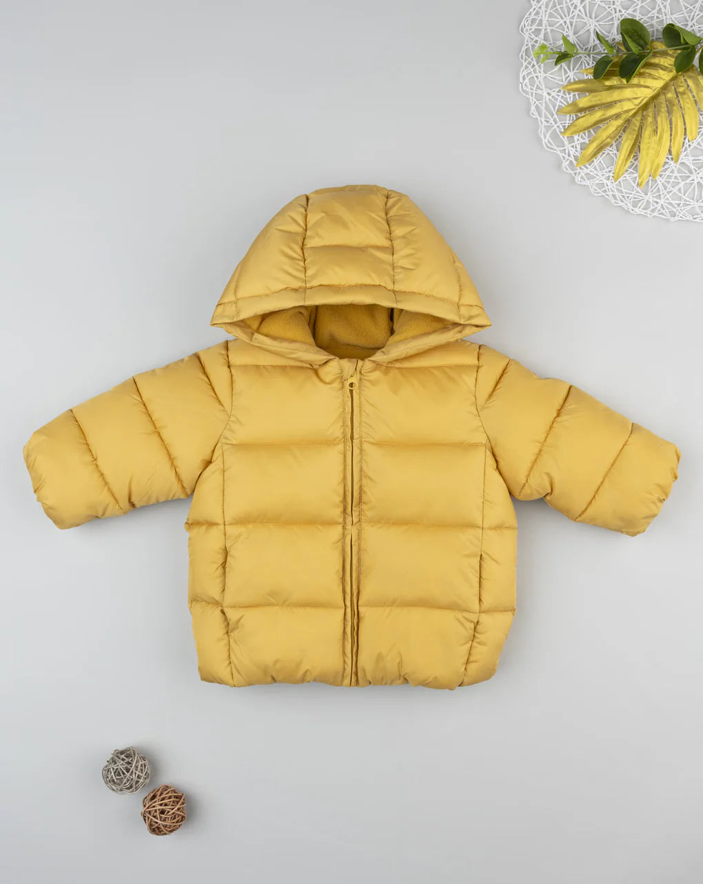 Prenatal Yellow children's down jacket with internal fleece Jackets & Coats, clothing, AW25 P2