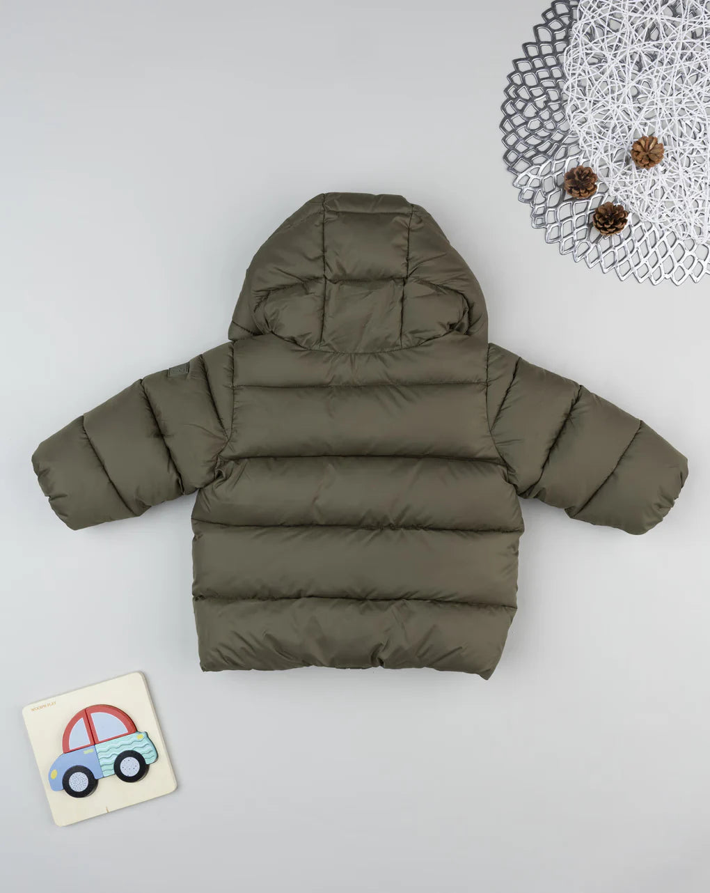 Prenatal Green children's down jacket with internal fleece Jackets & Coats, clothing, AW25 P2