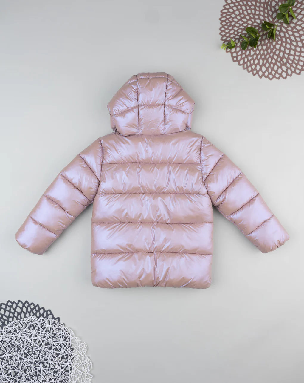 Prenatal Metallic pink down jacket for girls Jackets & Coats, clothing, AW25 P2