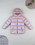 Prenatal Metallic pink down jacket for girls Jackets & Coats, clothing, AW25 P2