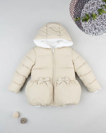 Prenatal Beige baby jacket with bows Jackets & Coats, clothing, AW25 P2