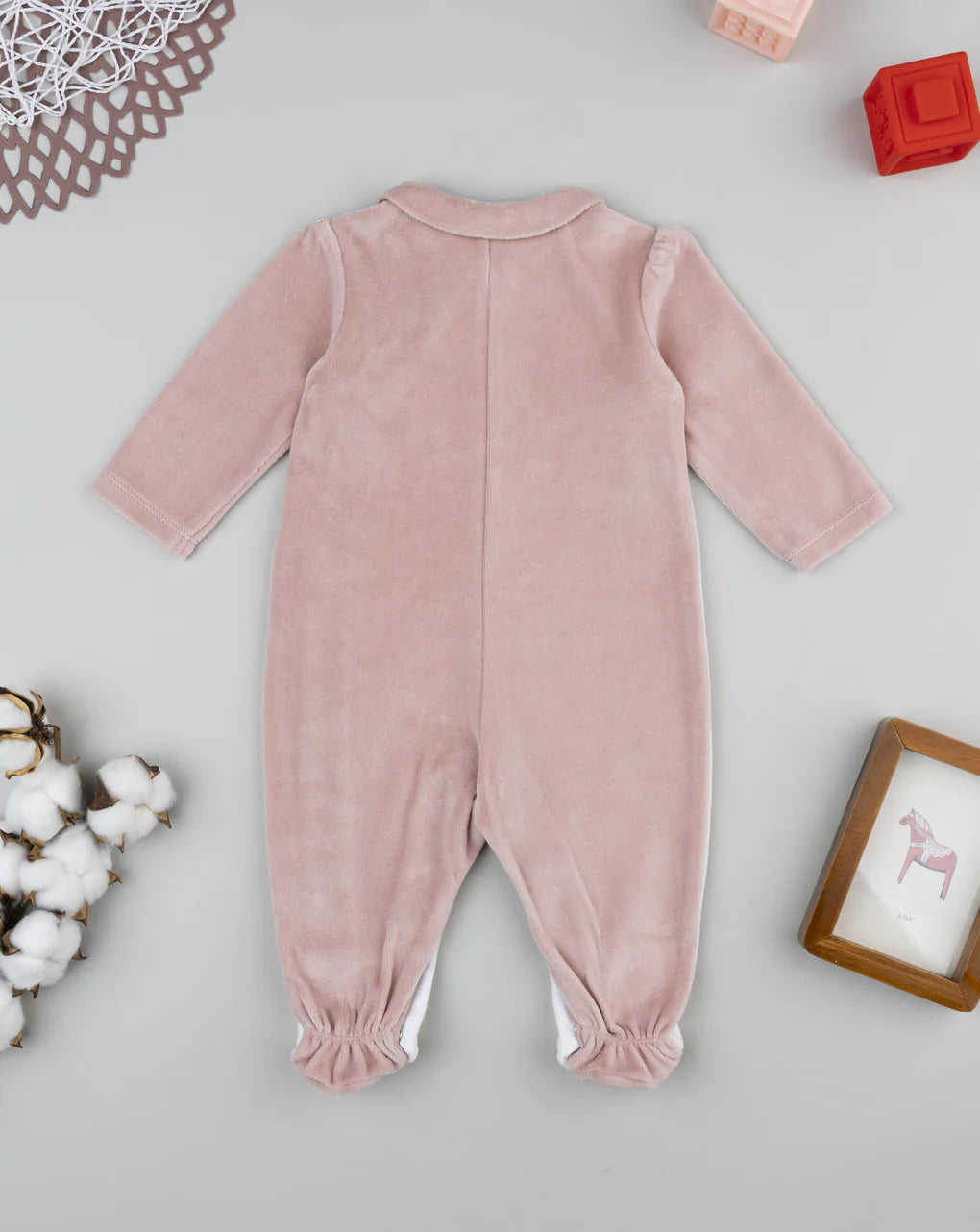 Prenatal Two-tone white/pink baby romper Sleepsuits & Pyjamas, clothing, AW25 P2