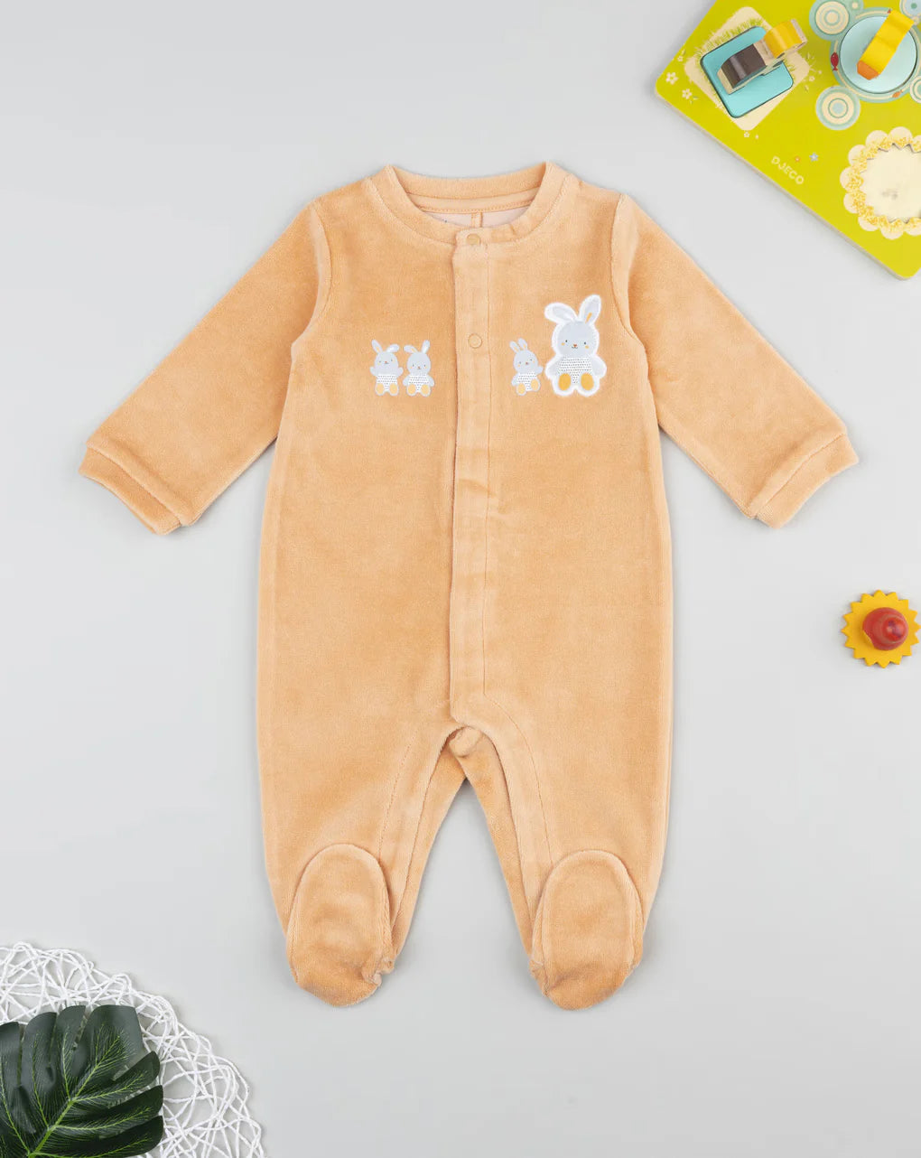 Prenatal Unisex orange bunny baby onesie Sleepsuits & Pyjamas, clothing, AW25 P2