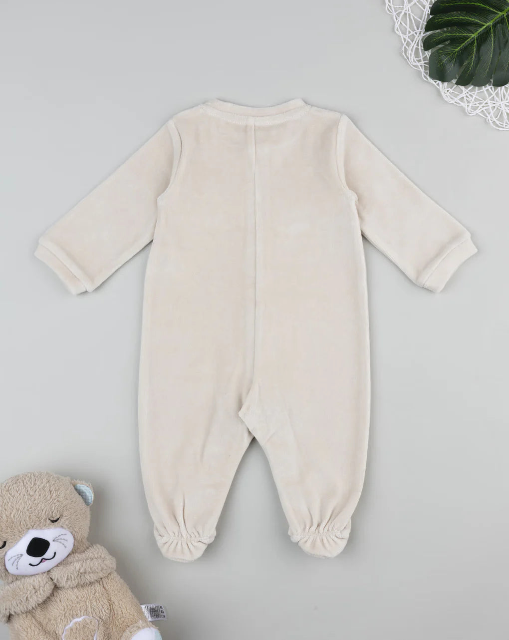Prenatal Unisex beige baby onesie with teddy bears Sleepsuits & Pyjamas, clothing, AW25 P2