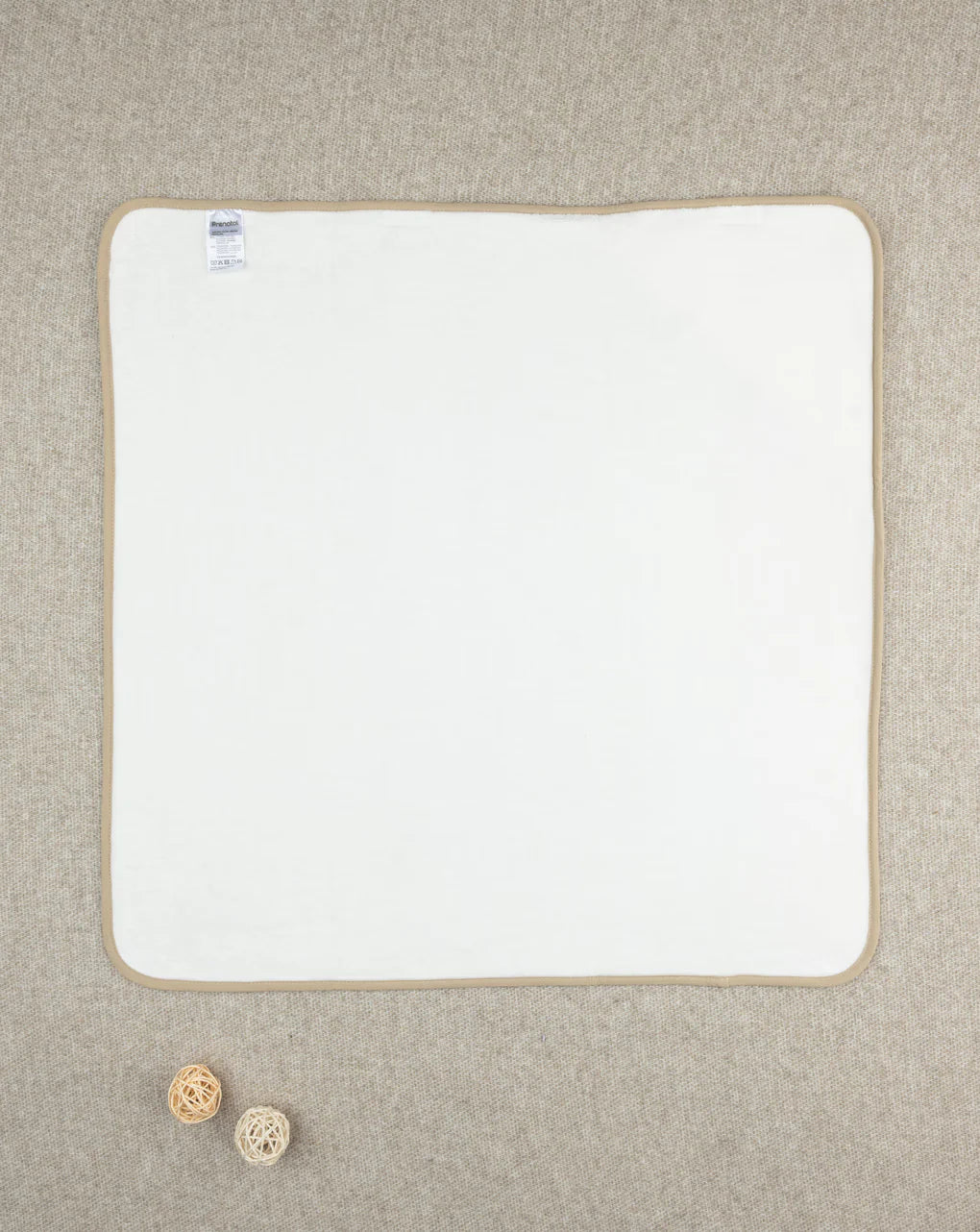 Prenatal Unisex white terry square with teddy bears Bibs & Muslins, clothing, AW25 P2