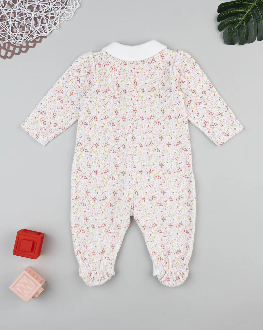 Prenatal Baby girl's romper with allover flowers Sleepsuits & Pyjamas, clothing, AW25 P2