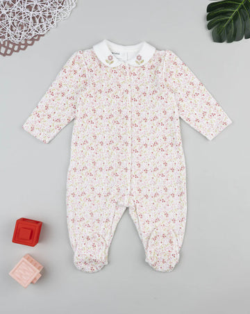 Prenatal Baby girl's romper with allover flowers Sleepsuits & Pyjamas, clothing, AW25 P2