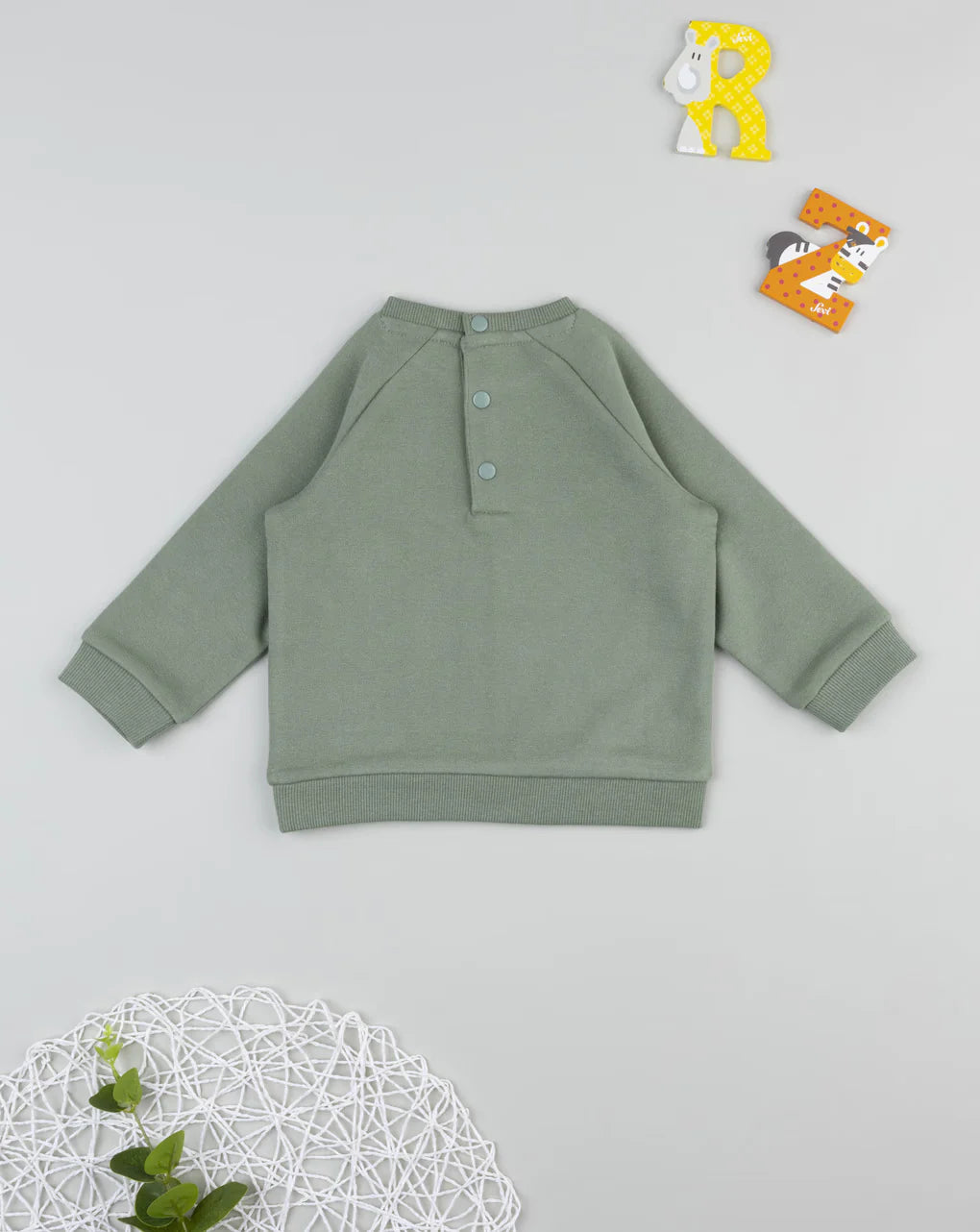 Prenatal Little Friends Green Baby Sweatshirt Tops & Shirts, clothing, AW25 P2