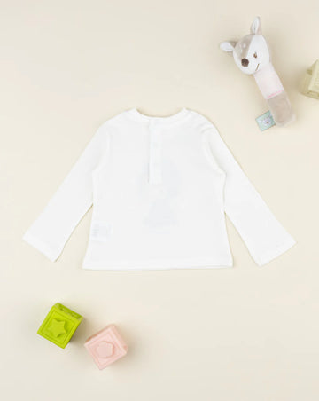 Prenatal Cream T-shirt with dragon print for kids Tops & Shirts, clothing, AW25 P2