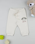 Prenatal Beige sweatpants for children with print Trousers & Shorts, clothing, AW25 P2