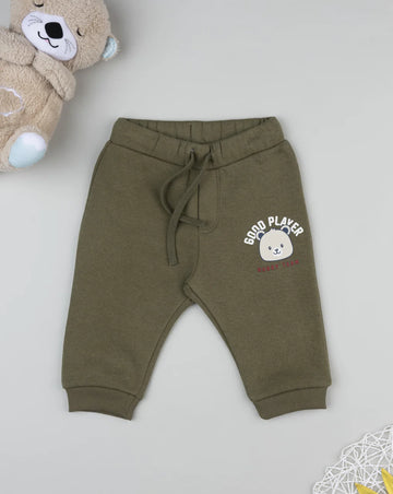 Prenatal Green sweatpants for kids with print Trousers & Shorts, clothing, AW25 P2