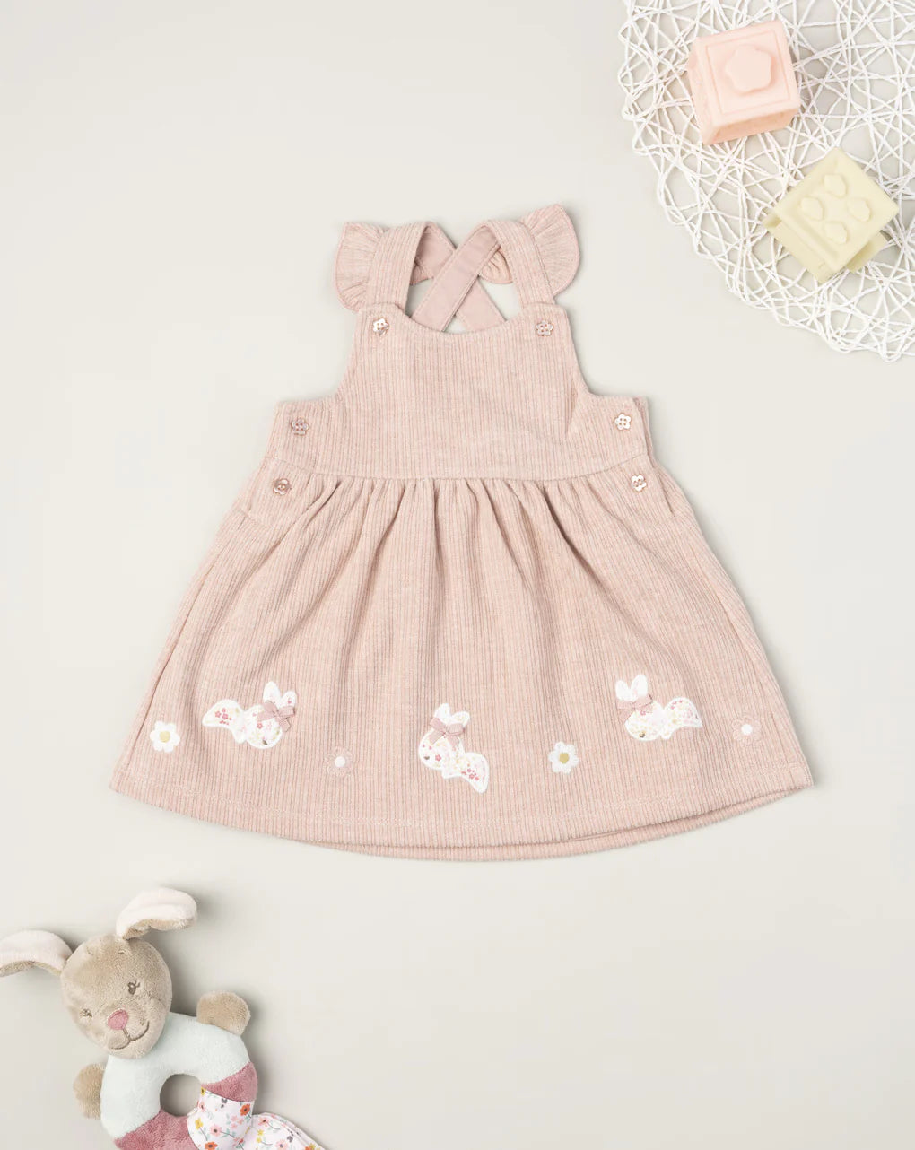 Prenatal Pink bunny overalls for girls Dresses & Skirts, clothing, AW25 P2