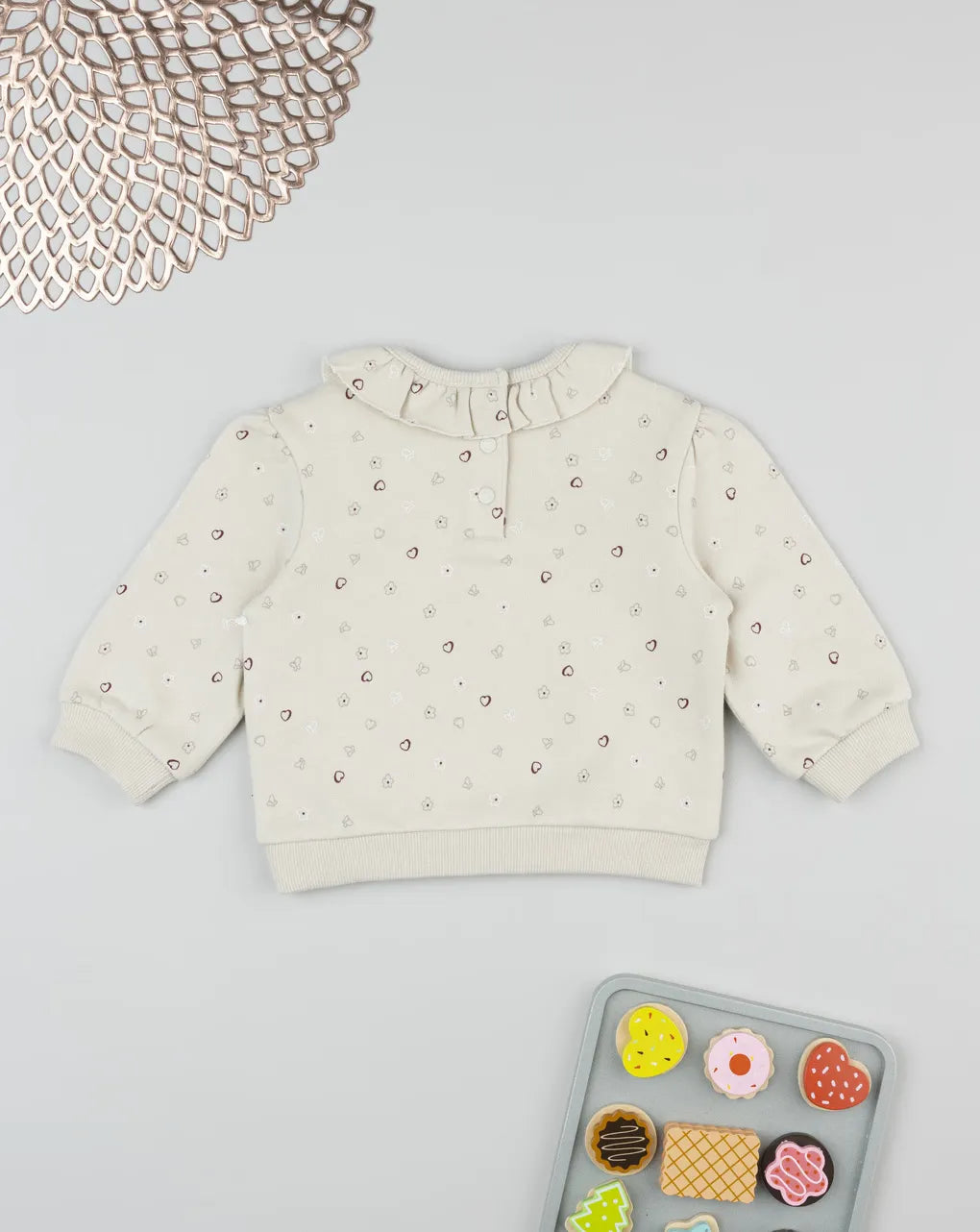 Prenatal Allover beige sweatshirt for girls