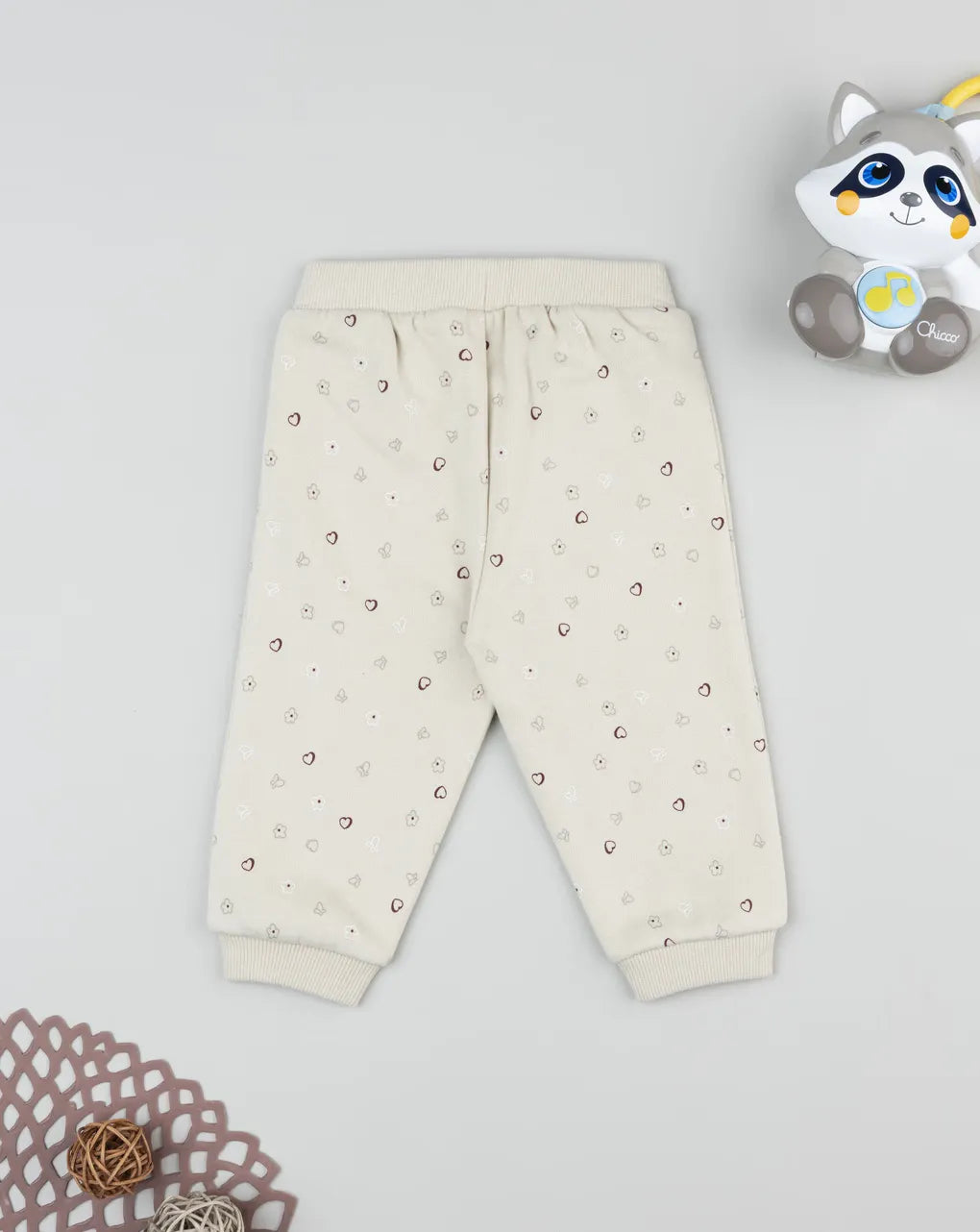 Prenatal Allover beige trousers for girls