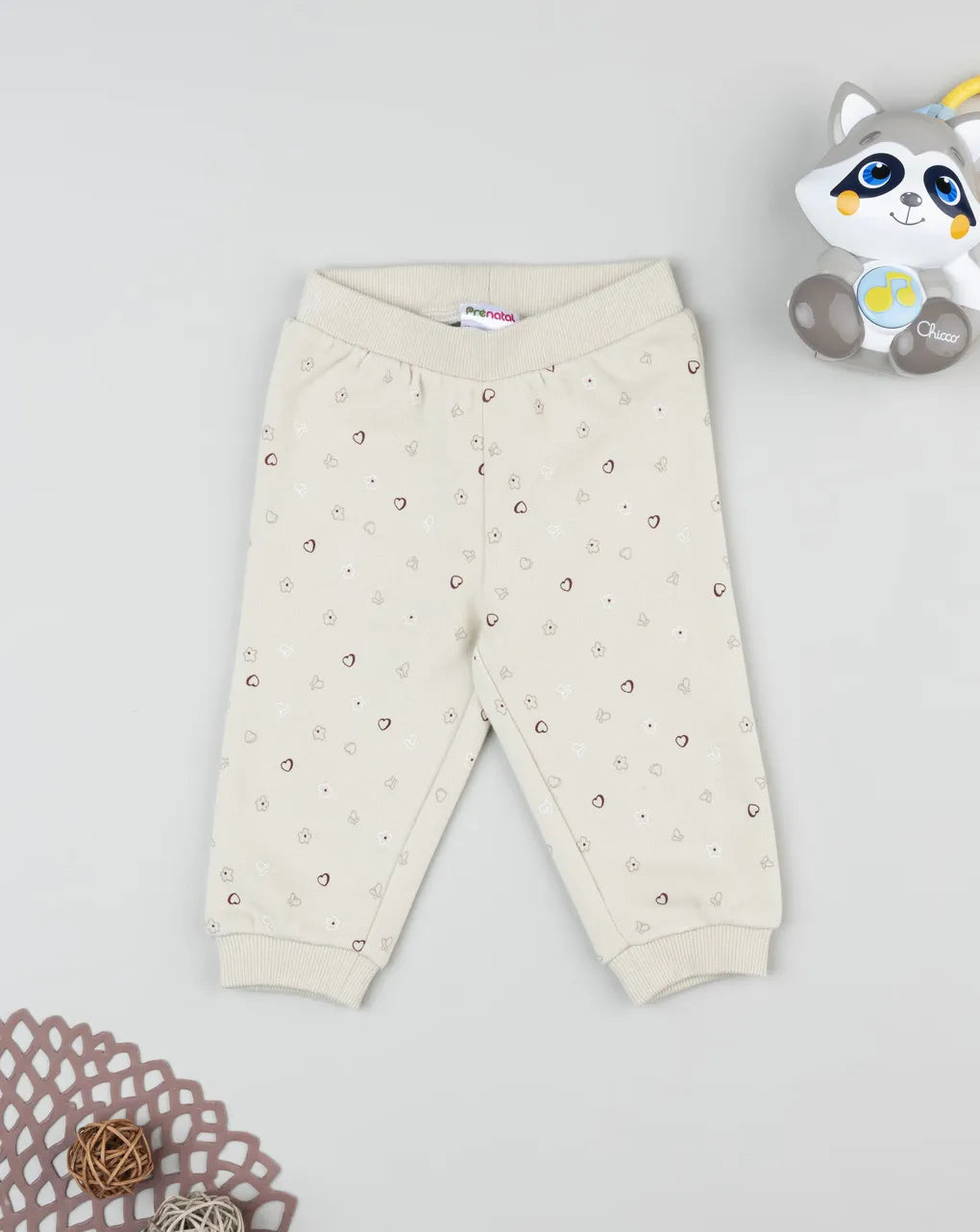 Prenatal Allover beige trousers for girls