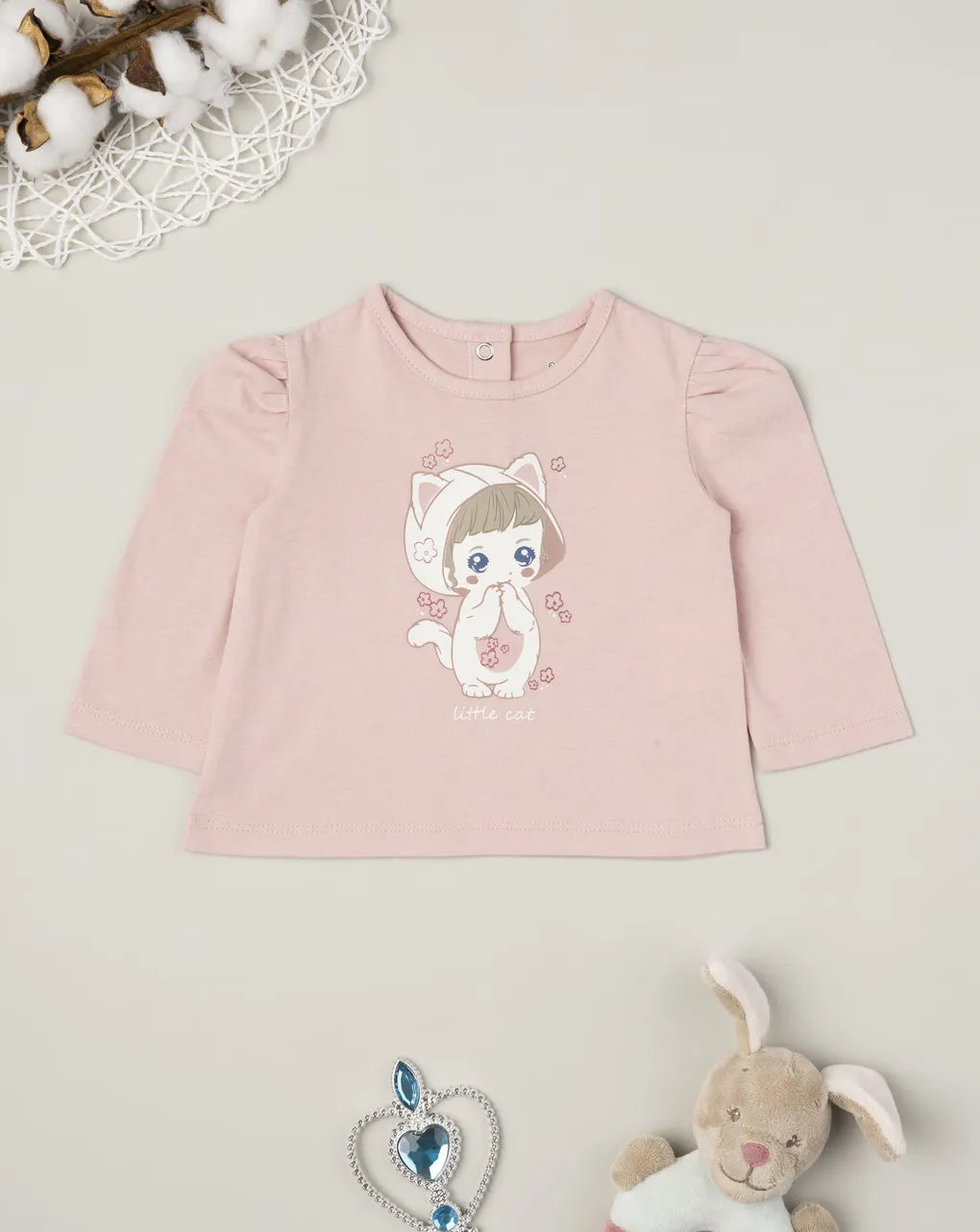 Prenatal Pink printed T-shirt for girls