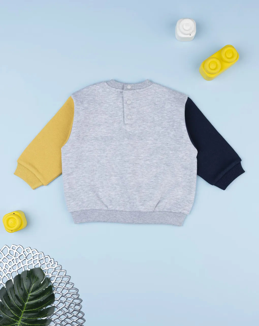 Prenatal Gray color block sweatshirt for kids