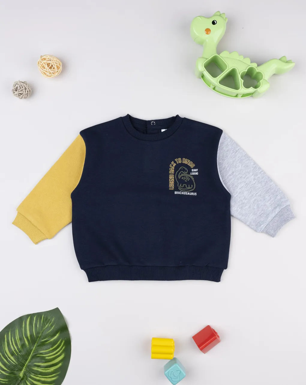 Prenatal Blue color block sweatshirt for kids