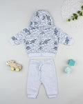 Prenatal Gray Dino Jogging Set for Kids