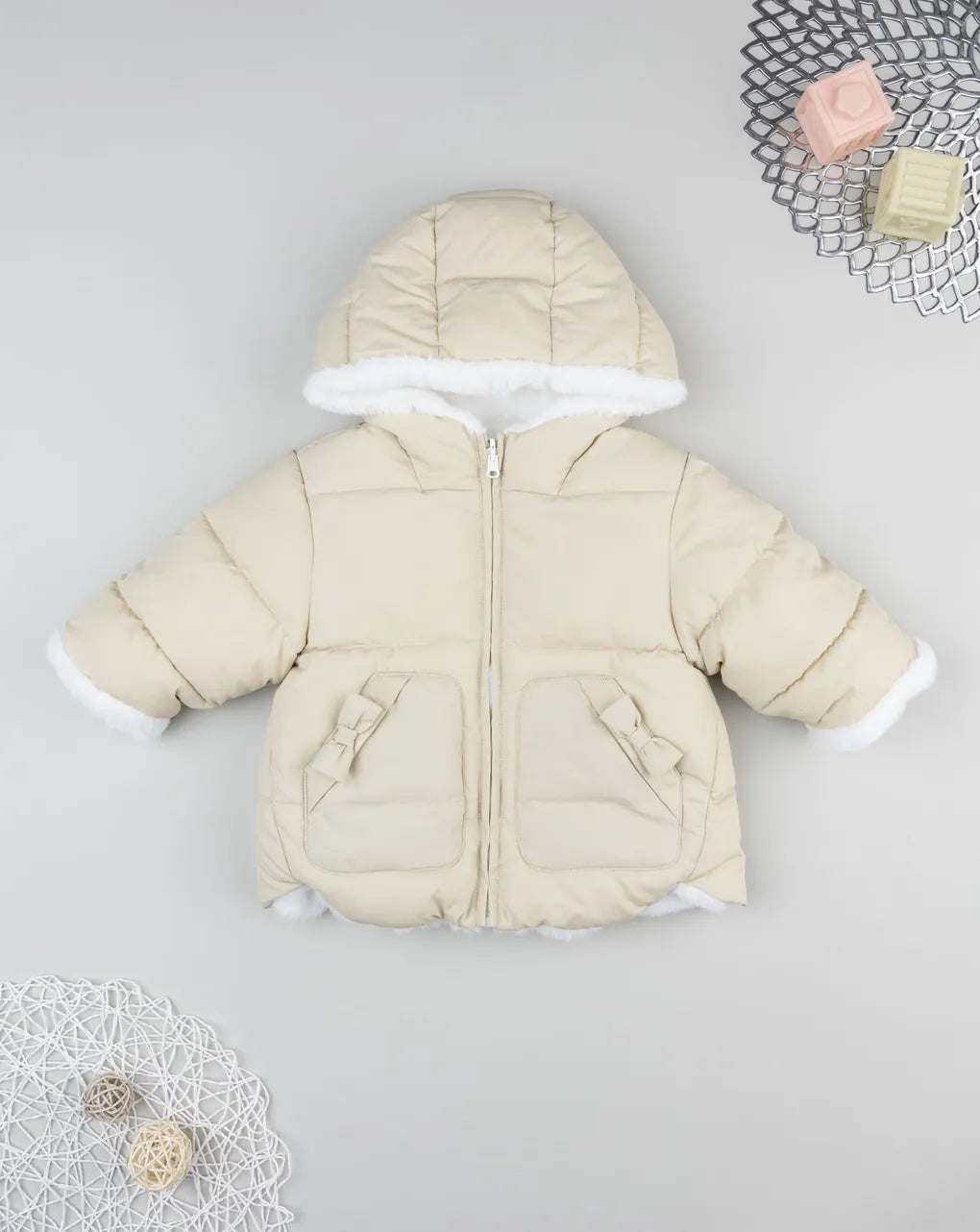 Prenatal Beige padded jacket for girls