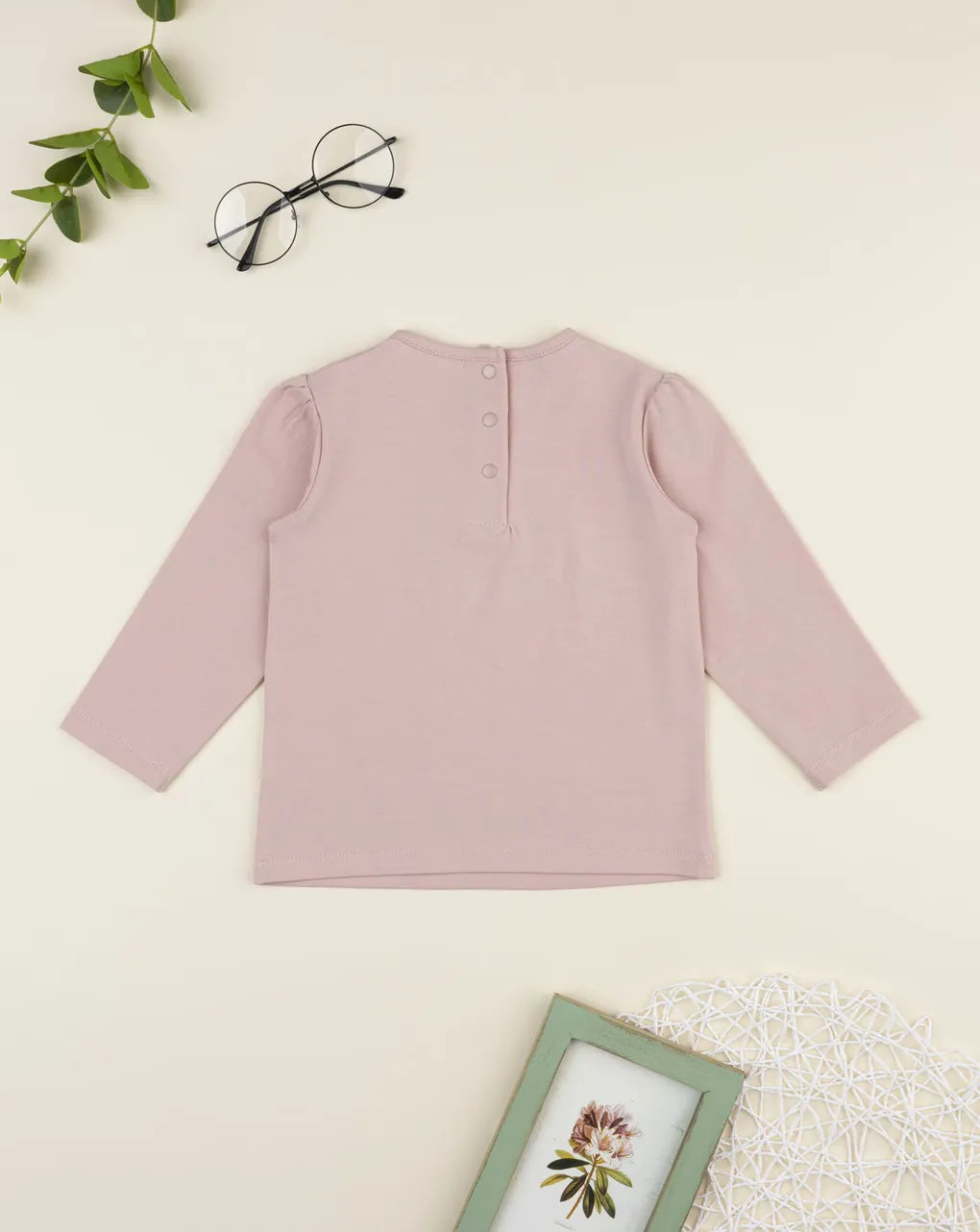 Prenatal Pink T-shirt with heart patches for girls