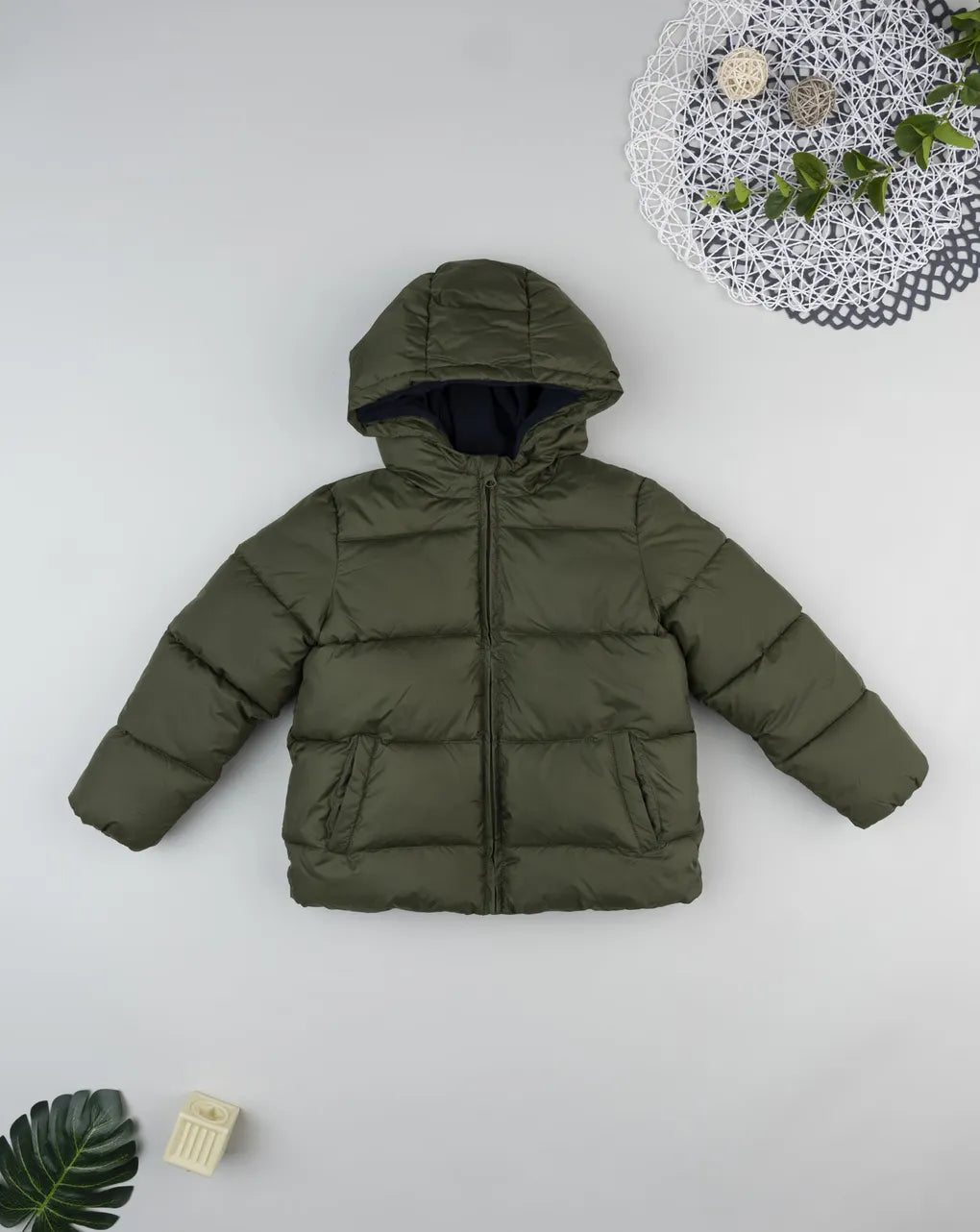 Prenatal Dark green children's jacket