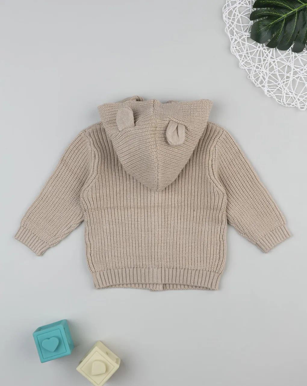 Prenatal Brown tricot cardigan for children
