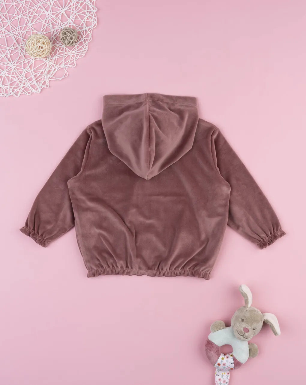 Prenatal Pink chenille sweatshirt for girls