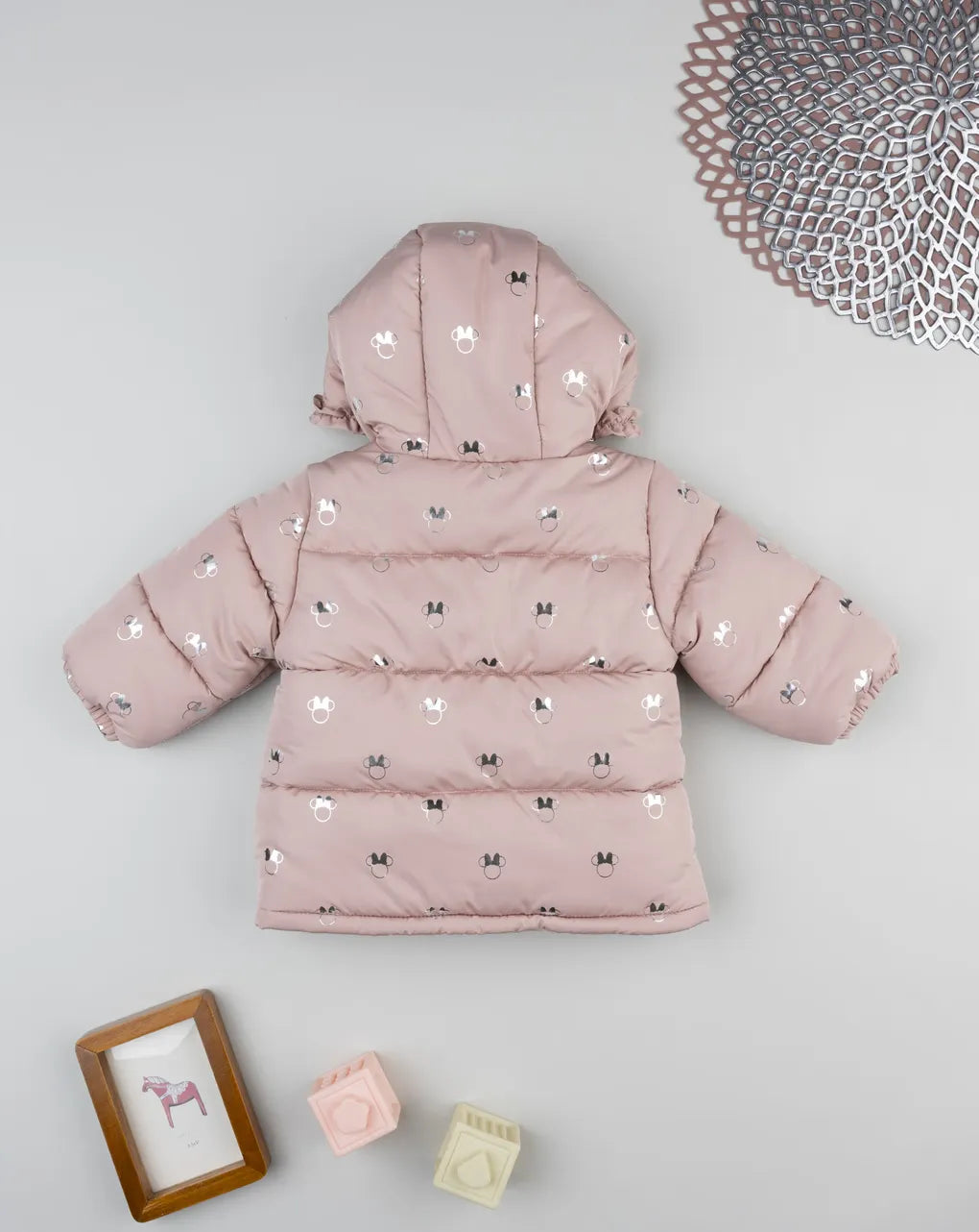 Prenatal Minnie Mouse allover down jacket for girls