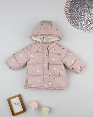 Prenatal Minnie Mouse allover down jacket for girls