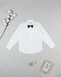 Prenatal White shirt for kids with bow tie