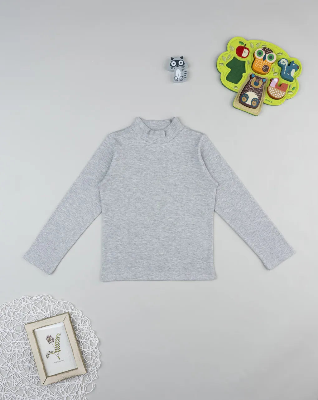 Prenatal Gray baby turtleneck