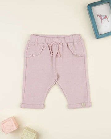 Prenatal Pink cropped jersey trousers for girls