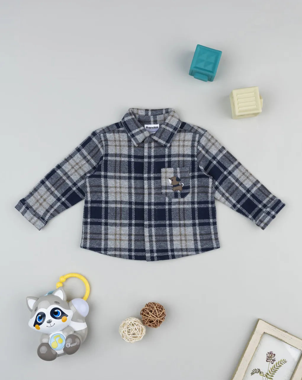 Prenatal Baby's tartan shirt