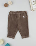 Prenatal Brown ribbed chenille trousers for boys