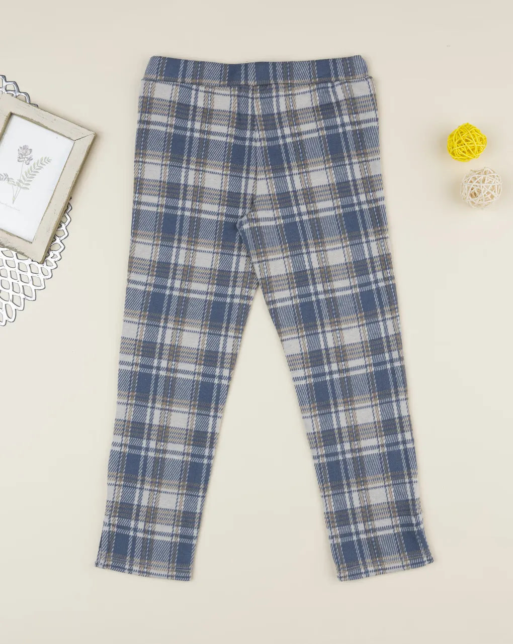 Prenatal Blue Milanese stitch leggings for girls