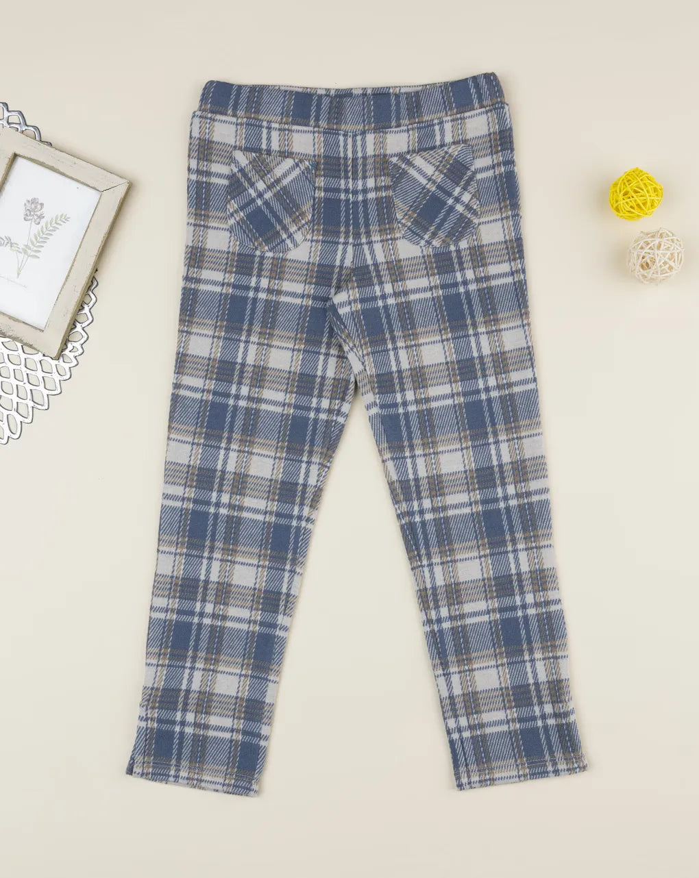 Prenatal Blue Milanese stitch leggings for girls
