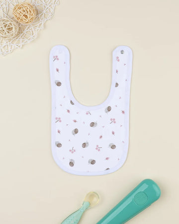 Prenatal Baby girl snail bib