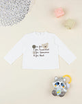 Prenatal White teddy baby shirt