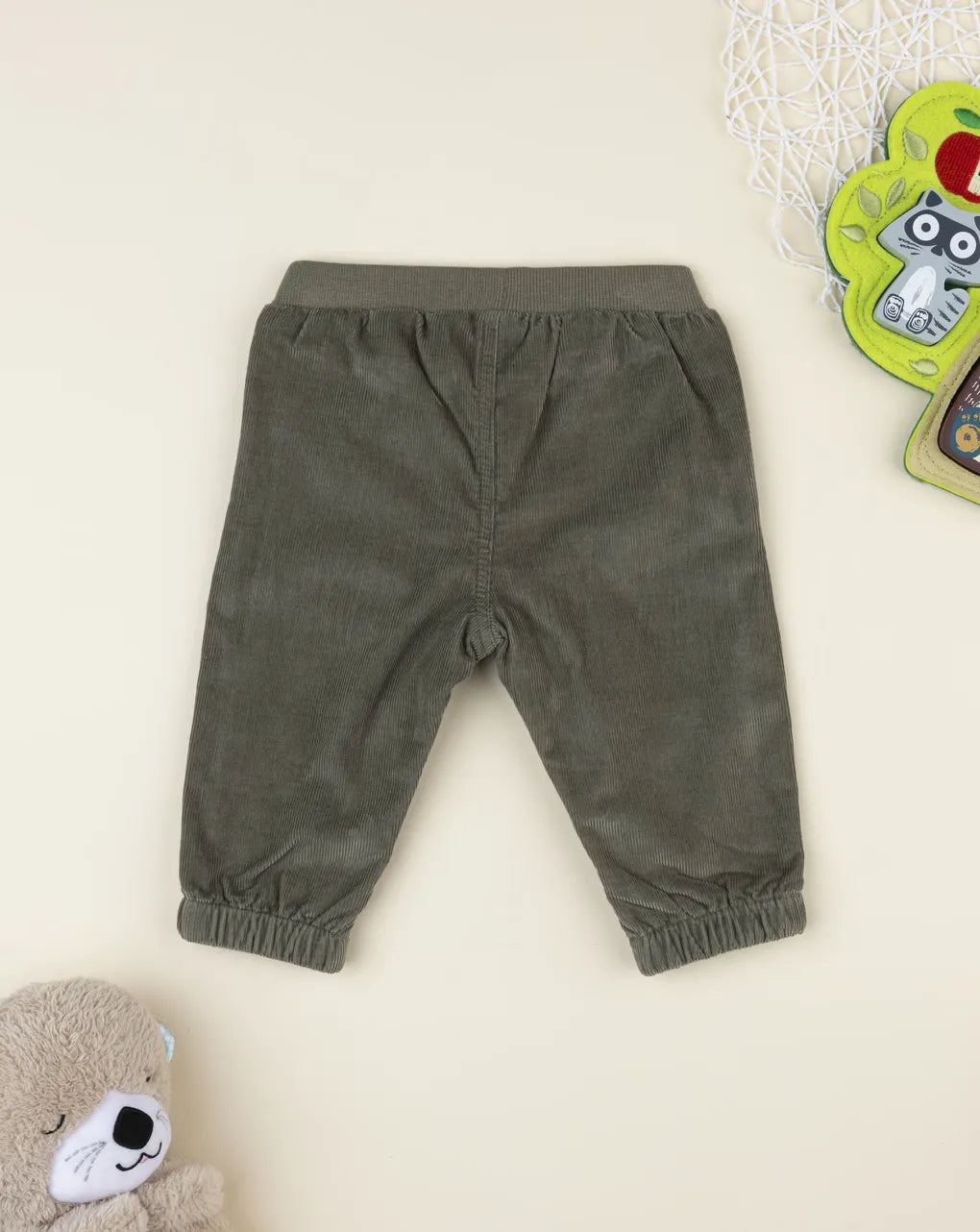 Prenatal Green velvet children's trousers