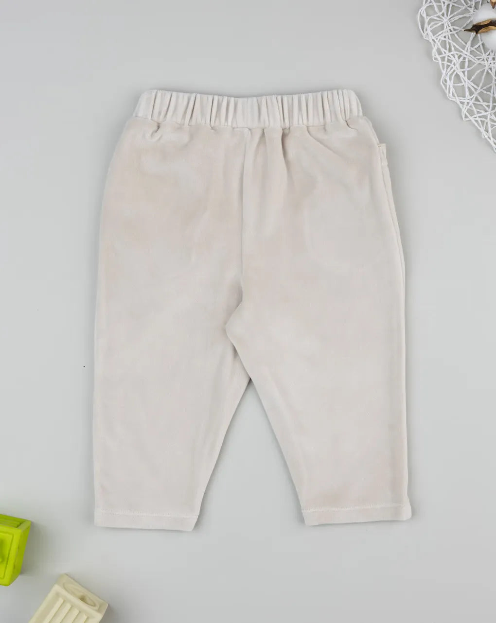 Prenatal Beige chenille trousers for girls