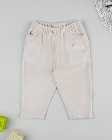 Prenatal Beige chenille trousers for girls