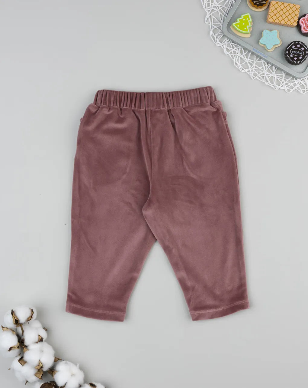 Prenatal Pink chenille trousers for girls