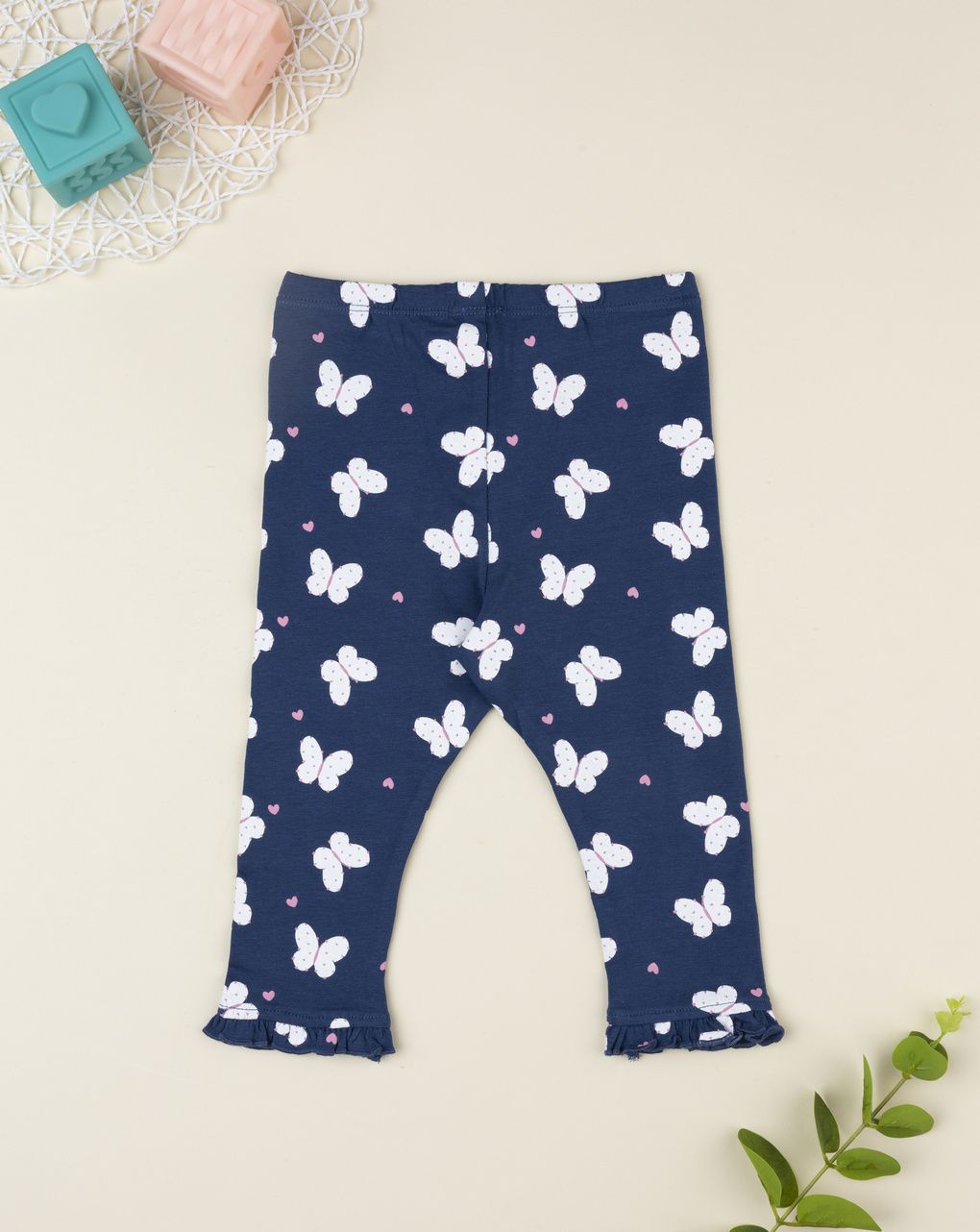 Prenatal Girl Blue Butterfly Legging